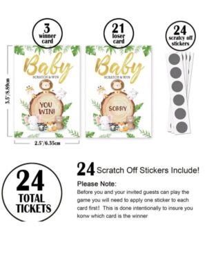 Baby Shower Scratch and Win Cards