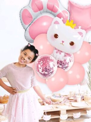 Cat Party Balloon Set 13 Piece