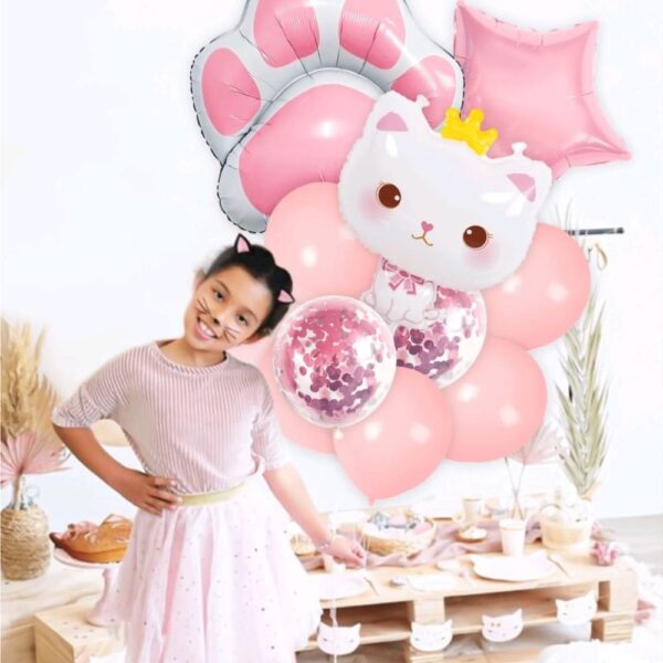 Cat Party Balloon Set 13 Piece