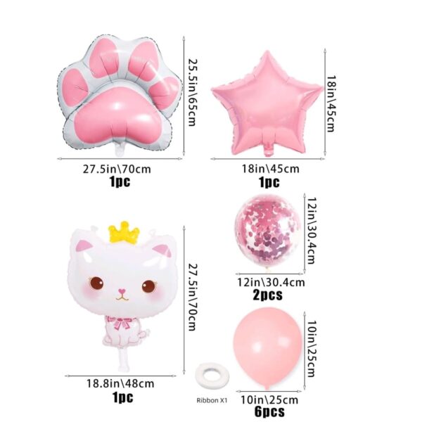 Cat Party Balloon Set