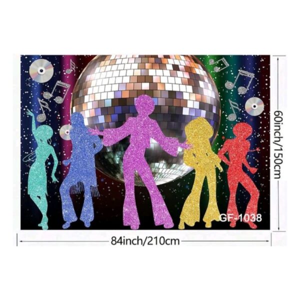 Disco Party Backdrop Large