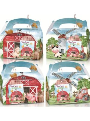Farm Animal Party Favor Boxes 4 Piece