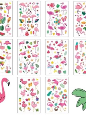Flamingo Tattoos 10 Sheets