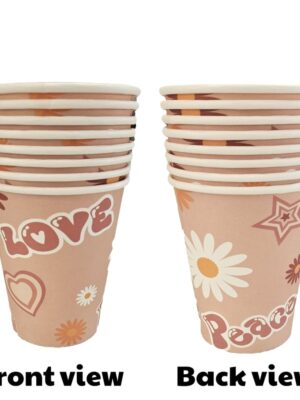 Groovy Paper Cups Flower Power