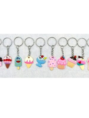 Ice Cream Keyrings Asssorted Designs 10 Piece Party Favors