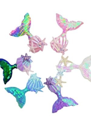 Mermaid Tail Hairclips 6 Piece