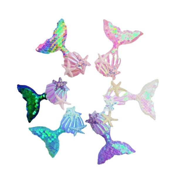 Mermaid Tail Hairclips 6 Piece