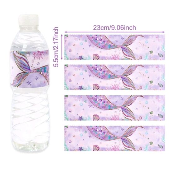 Mermaid Water Bottle Lables