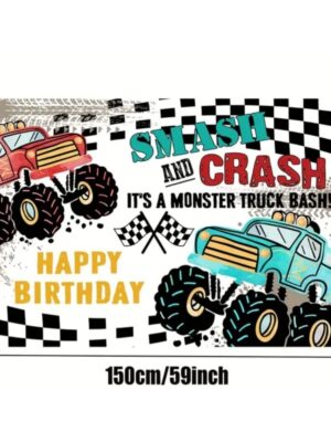 Monster Truck Party Backdrop