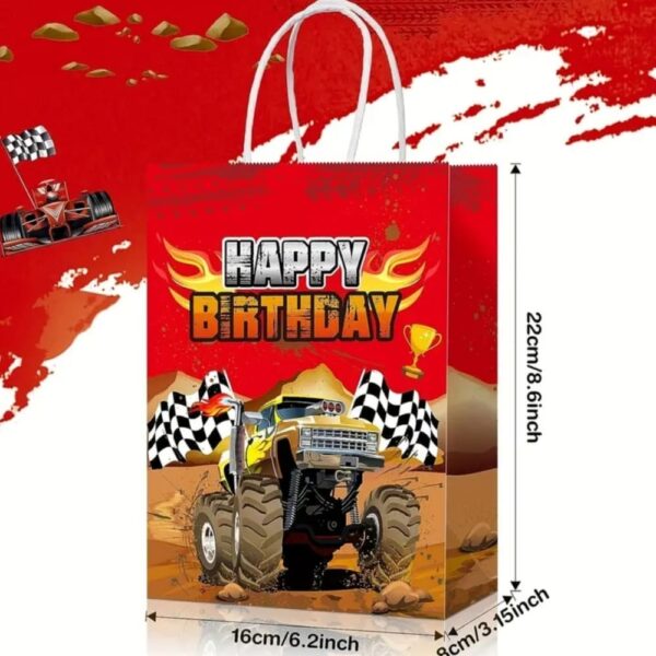 Monster Truck Party Favor Bag Dimensions