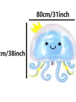 Octupus Double Bubble Deco Balloon Blue