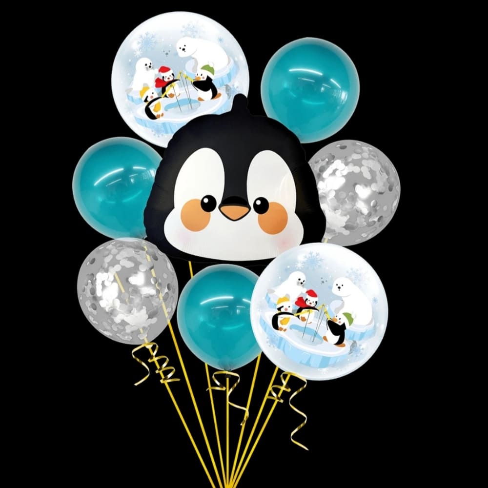 Penguin Balloon Set-8 Piece 1 Penquin Balloon Set