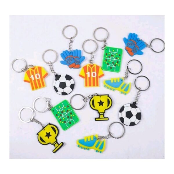 Soccer Key Rings Party Favors 6 Piece