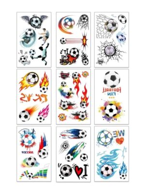 Soccer Temporary Tattoos Party Favors 9 Sheets