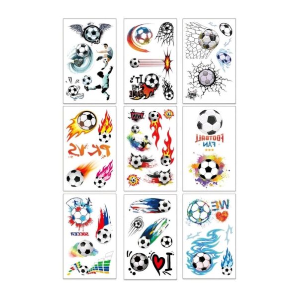 Soccer Temporary Tattoos Party Favors 9 Sheets