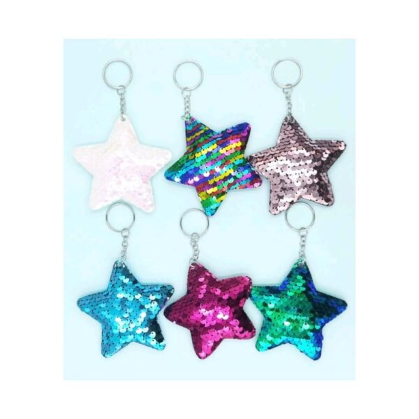 Starfish Sequin Keyrings 6 Piece