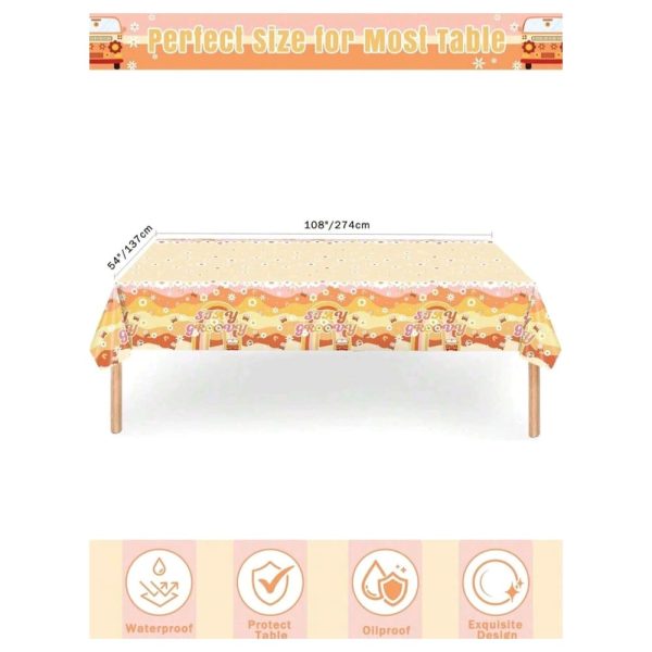 Stay Groovy Disposable Tablecloth Large (1)