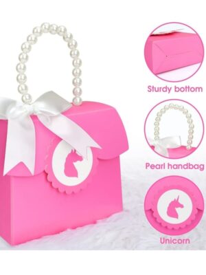 Unicorn Handbag Shaped Favor Boxes 5 Piece
