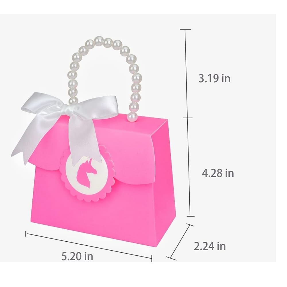 Unicorn Handbag Shaped Favor Box-5 Pieces 2 Unicorn Handbag Shaped Favor Boxes