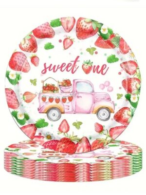 Berry Sweet One Paper Plates 8 Piece