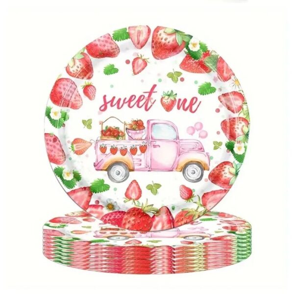 Berry Sweet One Paper Plates 8 Piece
