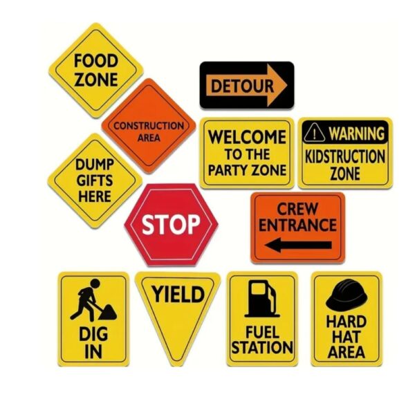 Construction Party Signs