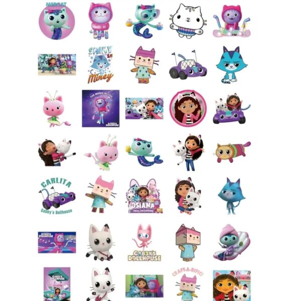 Gabby Dollhouse Party Favors Stickers