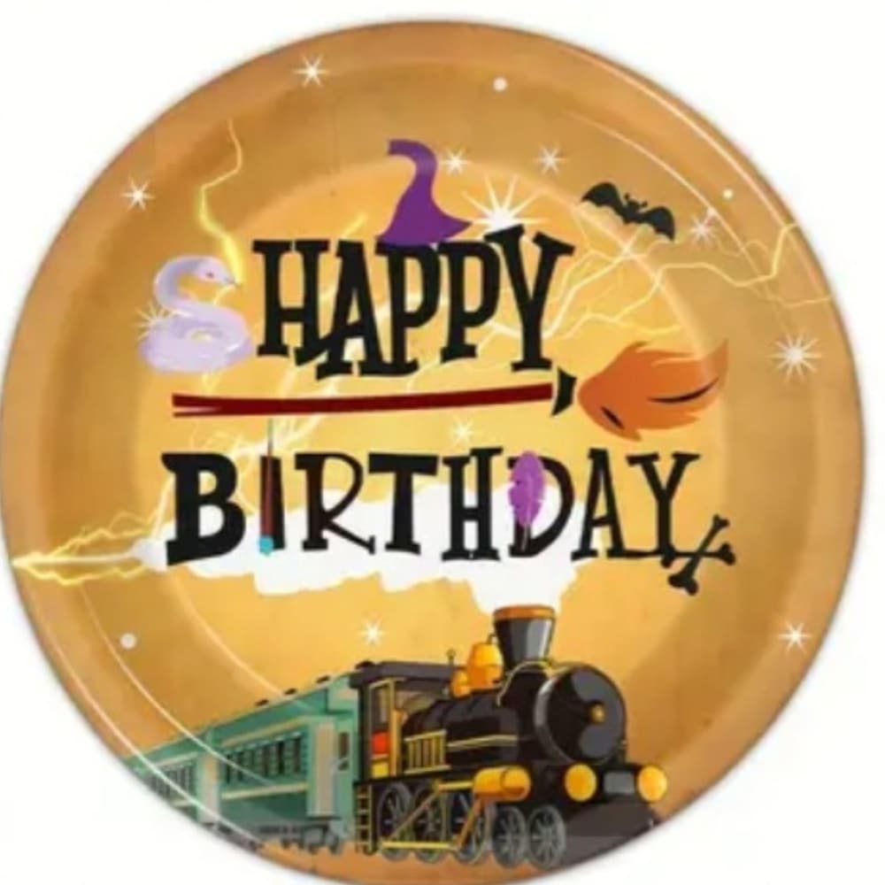 Wizard Happy Birthday Paper Plates Large-12 Piece 1 Harry Potter Paper Plates Large 6 Piece