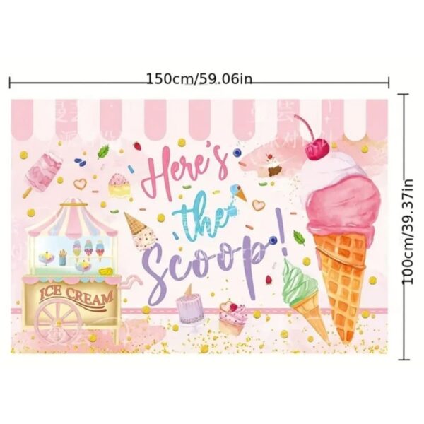 Ice Cream Party Backdrop