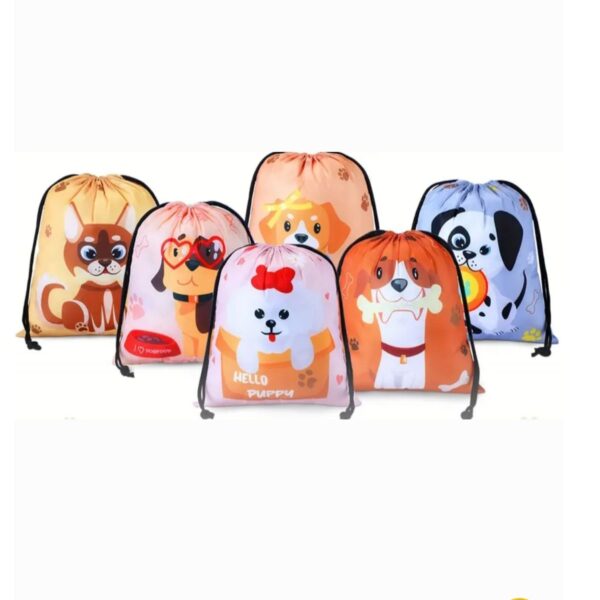 Paw Party Drawstring Bags