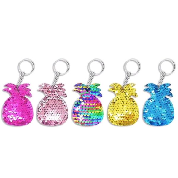 Pineapple Sequin Keyrings Party Favors