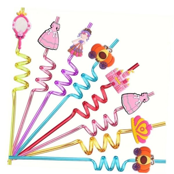 Princess Themed Reuasable Straws