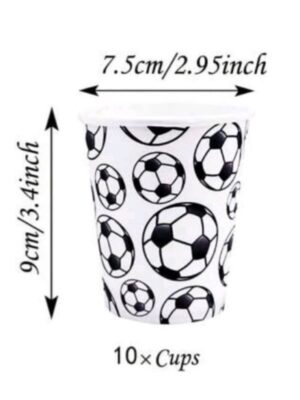 Soccer Paper Cups 10 Piece