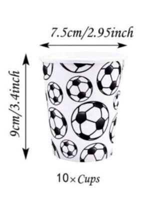 Soccer Paper Cups 10 Piece