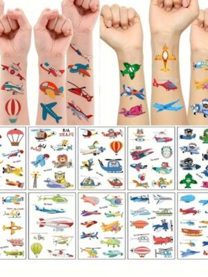 Airplane Temporary Tattoos