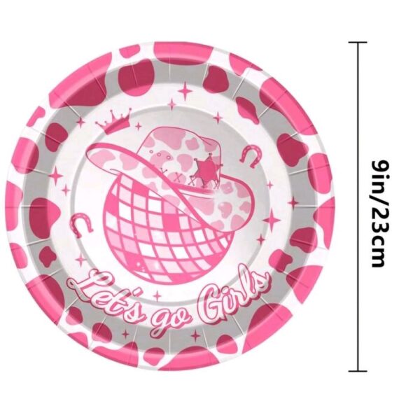Cow Girl Lets Go Girls Large Paper Plates 8 Piece