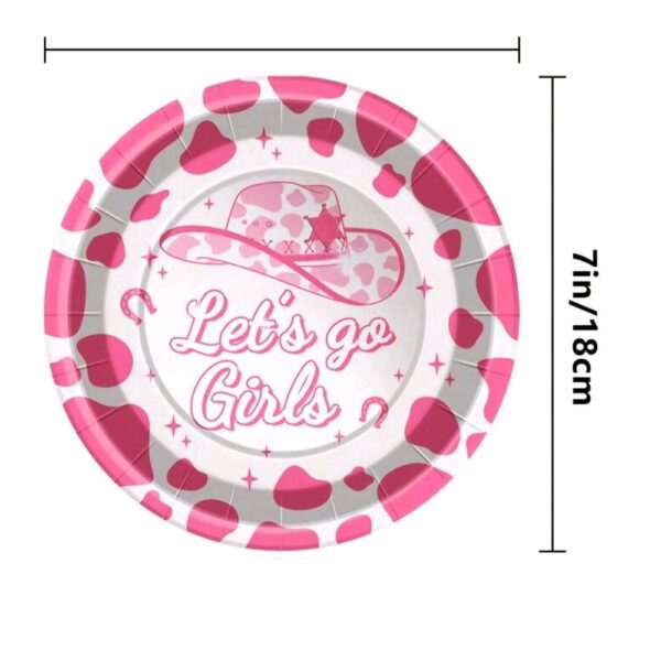 Cow Girl Lets Go Girls Medium Paper Plates 8 Piece