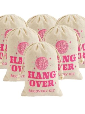 Disco Hangover Recovery Kit Drawstring Bags 6 Piece