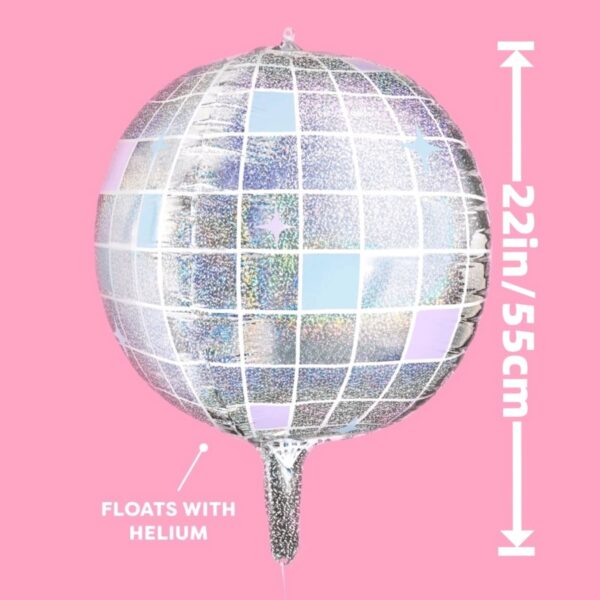 Disco Holographic Orb Foil Balloon