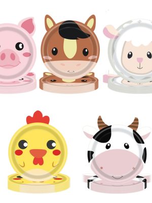 Farm Animal Party Paper Plates 10 Piece