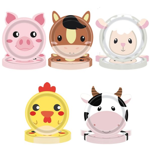 Farm Animal Party Paper Plates 10 Piece