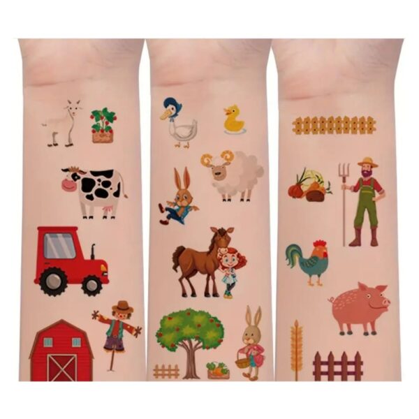 Farm Animal Temporary Tattoos Display