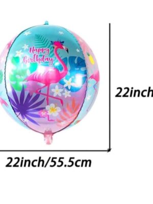 Flamingo Happy Birthday Orbz Balloon