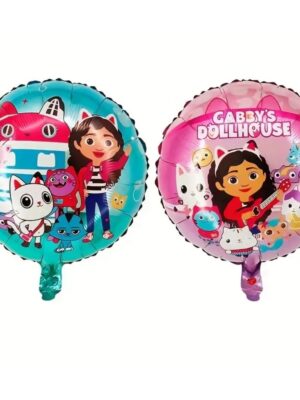 Gabby Dollhouse Round Foil Balloons 2 Piece
