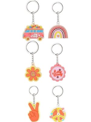 Groovy Keyrings Party Favors