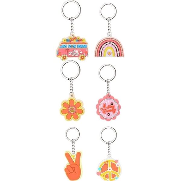 Groovy Keyrings Party Favors