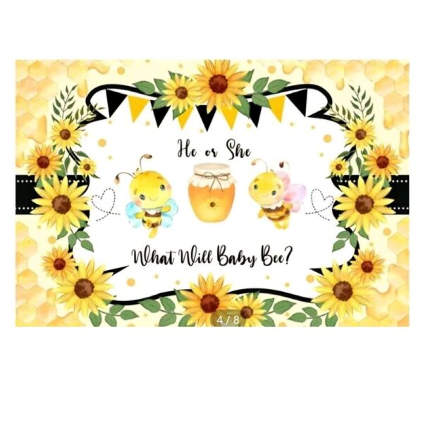 He or She What Will Baby Bee Backdrop Gender Reveal