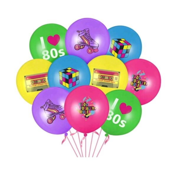 I love The Eighties Themed Latex Balloons