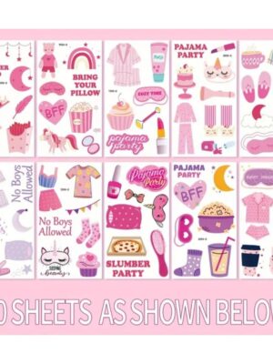 Pajama Temporary Tattoos 10 Sheets