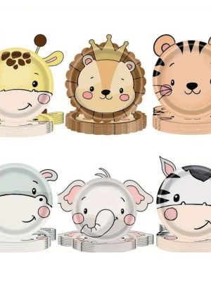 Safari Animal Shaped Paper Plates